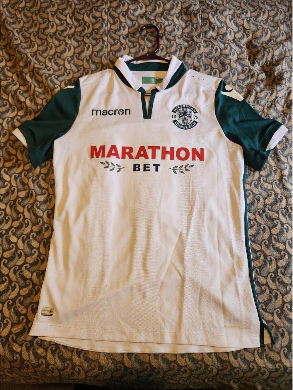 Hibernian Edinburgh FC 2018/2019 Scotland Away Soccer Jersey Size M